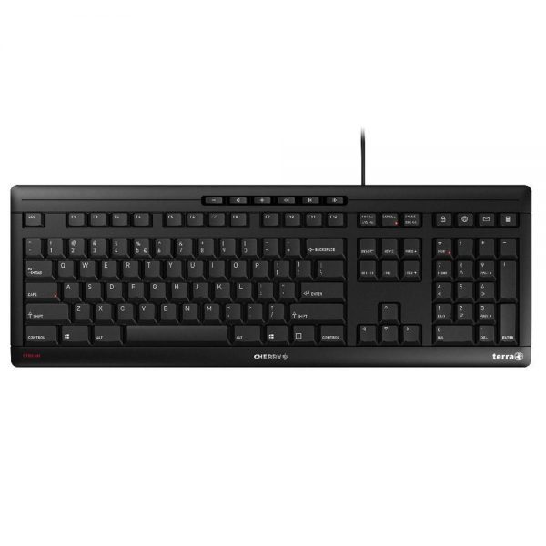 TERRA Keyboard 3500 Corded [CH] USB black baugleich zum Cherry Stream Keyboard JK-8500CH-2-1
