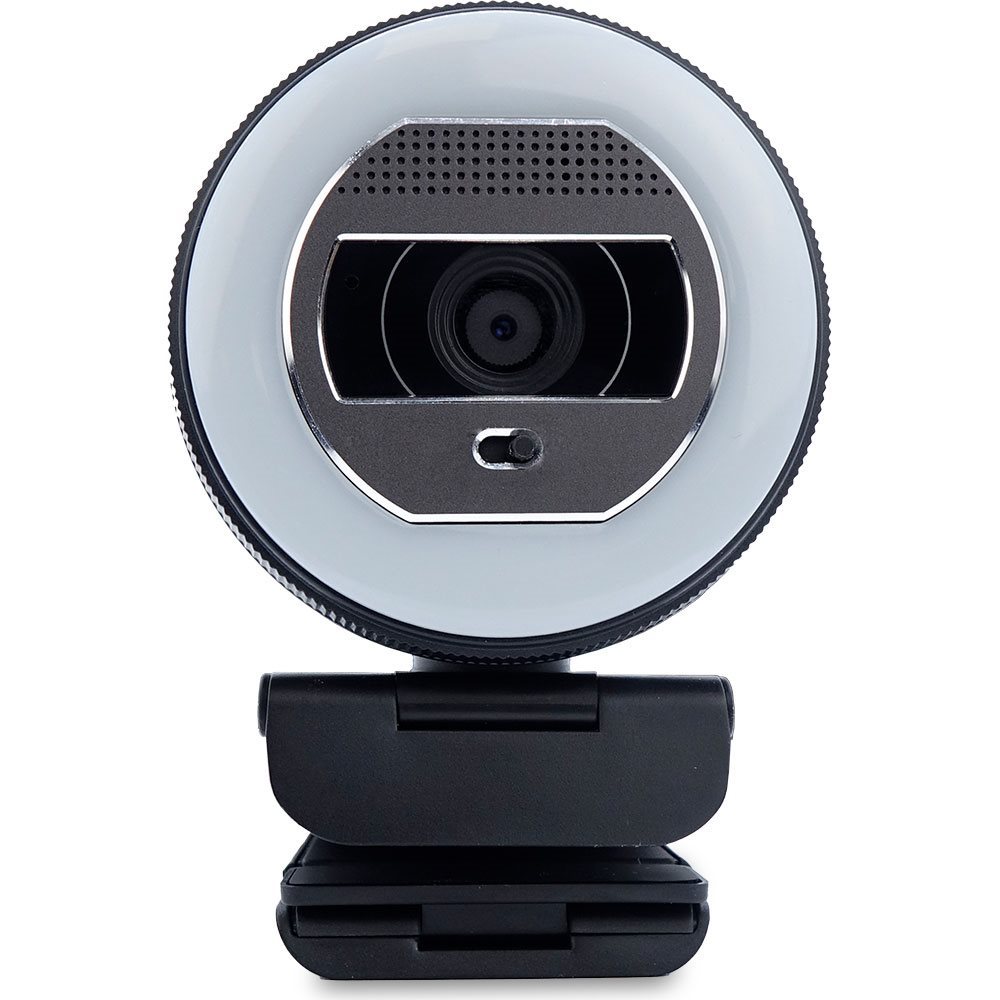 TERRA Webcam Halo mit LED-Lichtkranz (C1868pro) und Privatschieber Full-HD, Auto Focus, Stereo Mic, Privacy Slider-1